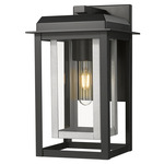 Mansfield Outdoor Wall Light - Matte Silver / Clear Glass