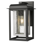Mansfield Outdoor Wall Light - Matte Silver / Seedy Glass