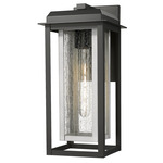 Mansfield Outdoor Wall Light - Matte Silver / Seedy Glass