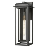 Mansfield Outdoor Wall Light - Matte Black / Clear Glass