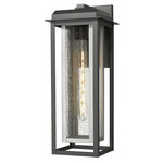 Mansfield Outdoor Wall Light - Matte Silver / Seedy Glass