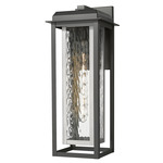 Mansfield Outdoor Wall Light - Matte Silver / Water Glass