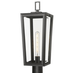 Madison Outdoor Post Light - Matte Black / Clear Glass