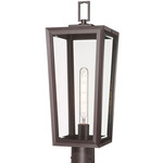 Madison Outdoor Post Light - Bronze / Clear Glass