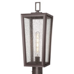 Madison Outdoor Post Light - Bronze / Seedy Glass