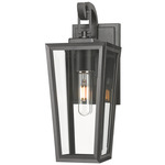 Madison Outdoor Wall Light - Matte Black / Clear Glass