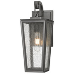 Madison Outdoor Wall Light - Matte Black / Seedy Glass