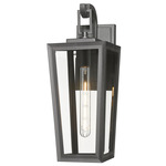 Madison Outdoor Wall Light - Matte Black / Clear Glass