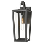 Madison Outdoor Wall Light - Matte Black / Clear Glass