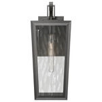 Madison Outdoor Wall Light - Matte Black / Water Glass