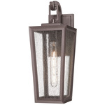 Madison Outdoor Wall Light - Bronze / Seedy Glass