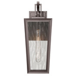 Madison Outdoor Wall Light - Bronze / Water Glass