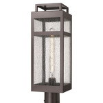 Ridgeway Outdoor Post Light - Bronze / Seedy Glass