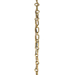36 Inch Round Alternating Chain - Lacquered Brass