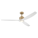 Calyx LED DC Ceiling Fan - Champagne Bronze / White