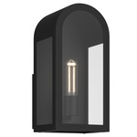 Marea Outdoor Wall Sconce - Textured Black / Clear