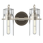Niccol Bathroom Vanity Light - Polished Nickel / Clear