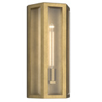 Berens Outdoor Wall Sconce - Natural Brass / Clear