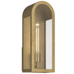 Marea Outdoor Wall Sconce - Natural Brass / Clear