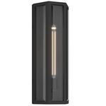 Berens Outdoor Wall Sconce - Textured Black / Clear