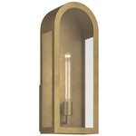 Marea Outdoor Wall Sconce - Natural Brass / Clear