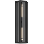 Berens Outdoor Wall Sconce - Textured Black / Clear
