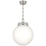 Andorra Pendant - Polished Nickel / Opal
