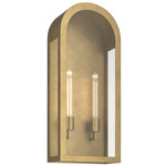 Marea Outdoor Wall Sconce - Natural Brass / Clear