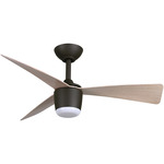 Elavan Ceiling Fan with Light - Dark Bronze / Ashwood