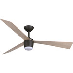 Elavan Ceiling Fan with Light - Dark Bronze / Ashwood