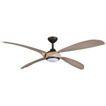 Mortyn Ceiling Fan with Light - Dark Bronze / Ashwood