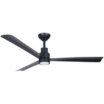 Simple Ceiling Fan with Light - Coal Black / Coal Black