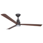 Simple Ceiling Fan with Light - Oil Rubbed Bronze / Medium Maple