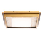 Grandstand Ceiling Light - Aged Brass / Beige Travertine