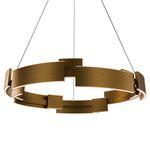 Keefe Pendant - Aged Brass / Frosted
