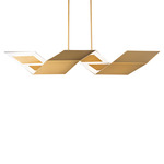 Lyris Color-Select Linear Pendant - Aged Brass / Frosted