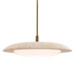 Saturno Pendant - Aged Brass / Beige Travertine