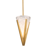 Kiernan Pendant - Aged Brass / Crystal