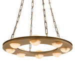 Lorelei Color-Select Pendant - Aged Brass / White Jade