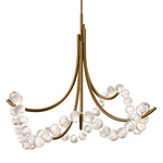 Parel Chandelier - Aged Brass / Alabaster