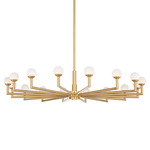 Glammis Chandelier - Vintage Brass / Alabaster