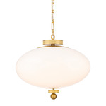 Glossey Pendant - Vintage Brass / Milk