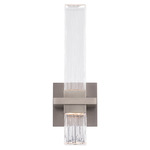 Cinaplex Wall Sconce - Brushed Nickel / Clear
