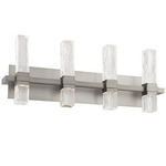 Cinaplex Bathroom Vanity Light - Brushed Nickel / Clear
