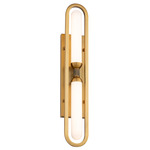 Whitt Color-Select Wall Sconce - Aged Brass / Opal