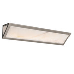 Lena Color-Select Bathroom Vanity Light - Brushed Nickel / White Jade