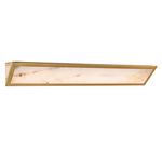 Lena Color-Select Bathroom Vanity Light - Aged Brass / White Jade