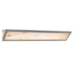 Lena Color-Select Bathroom Vanity Light - Brushed Nickel / White Jade