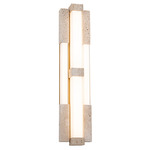 Conan Color-Select Wall Sconce - Aged Brass / Beige Travertine