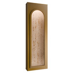 Cadey Wall Sconce - Aged Brass / Beige Travertine
